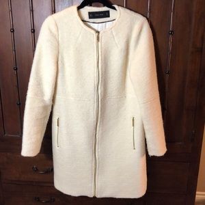 Zara mohair wool blend coat